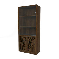 Шкаф для документов со стеклом(2 декоративные двери) DAKAR