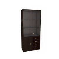 Шкаф универсальный с кожей 